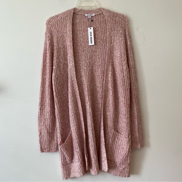 Steve Madden Sweaters - Steve Madden open front cardigan sweater with pockets in Mauve Rose XXL
